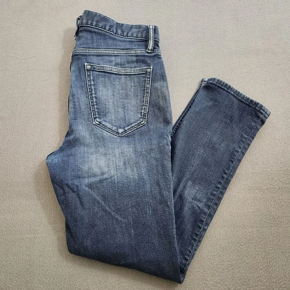 Banana Republic Factory Men 34X30(28) Slim Fit Casual Jeans Dark Wash Denim